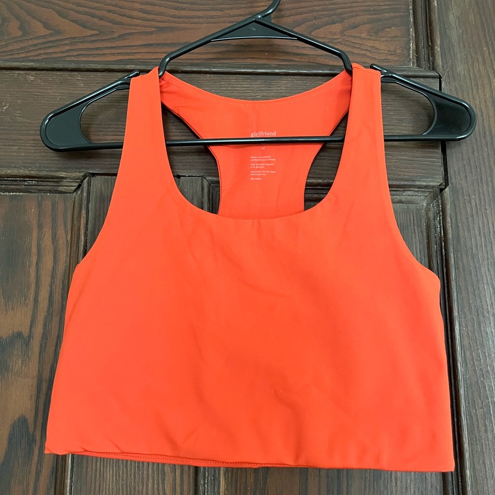 Girlfriend Collective Tart Orange Paloma Sports Bra